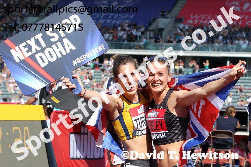 Womens 400 metres hurdles, 2019 Muller British Championships, Alexander Stadium, Birmingham. Photo: David T. Hewitson/Sports for All Pics
